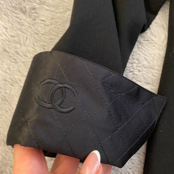Chanel 3/4 sleeve black top, S - Picture 2 of 12